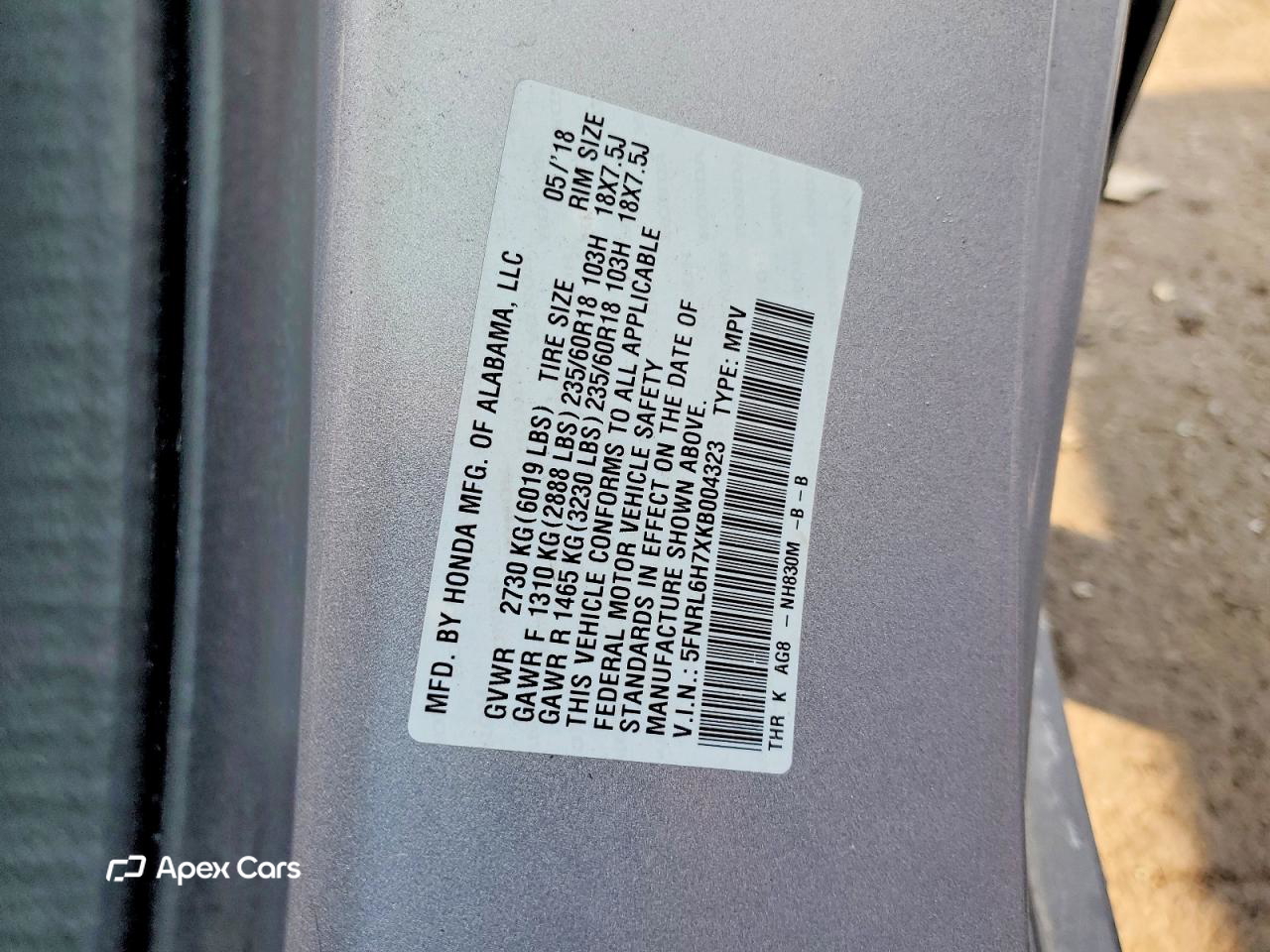 Honda Odyssey 2019