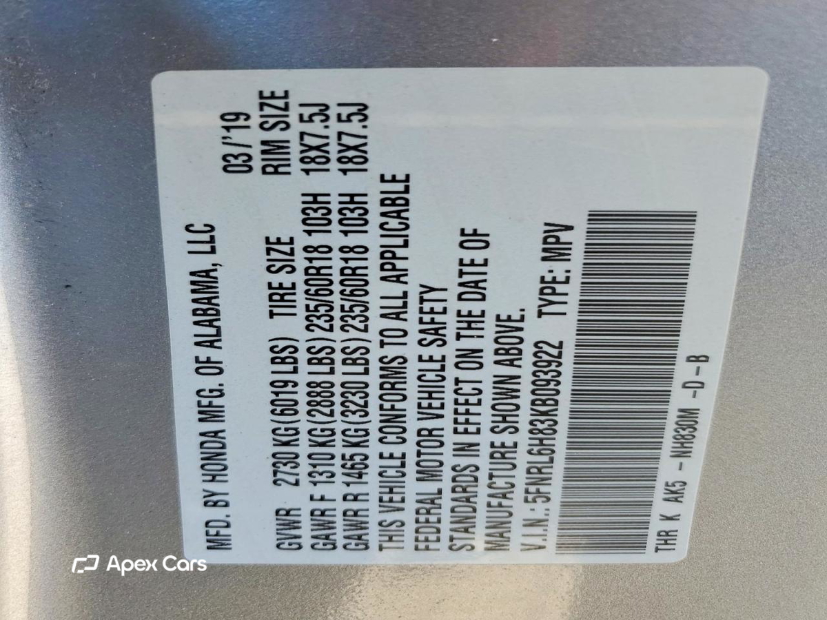 Honda Odyssey 2019