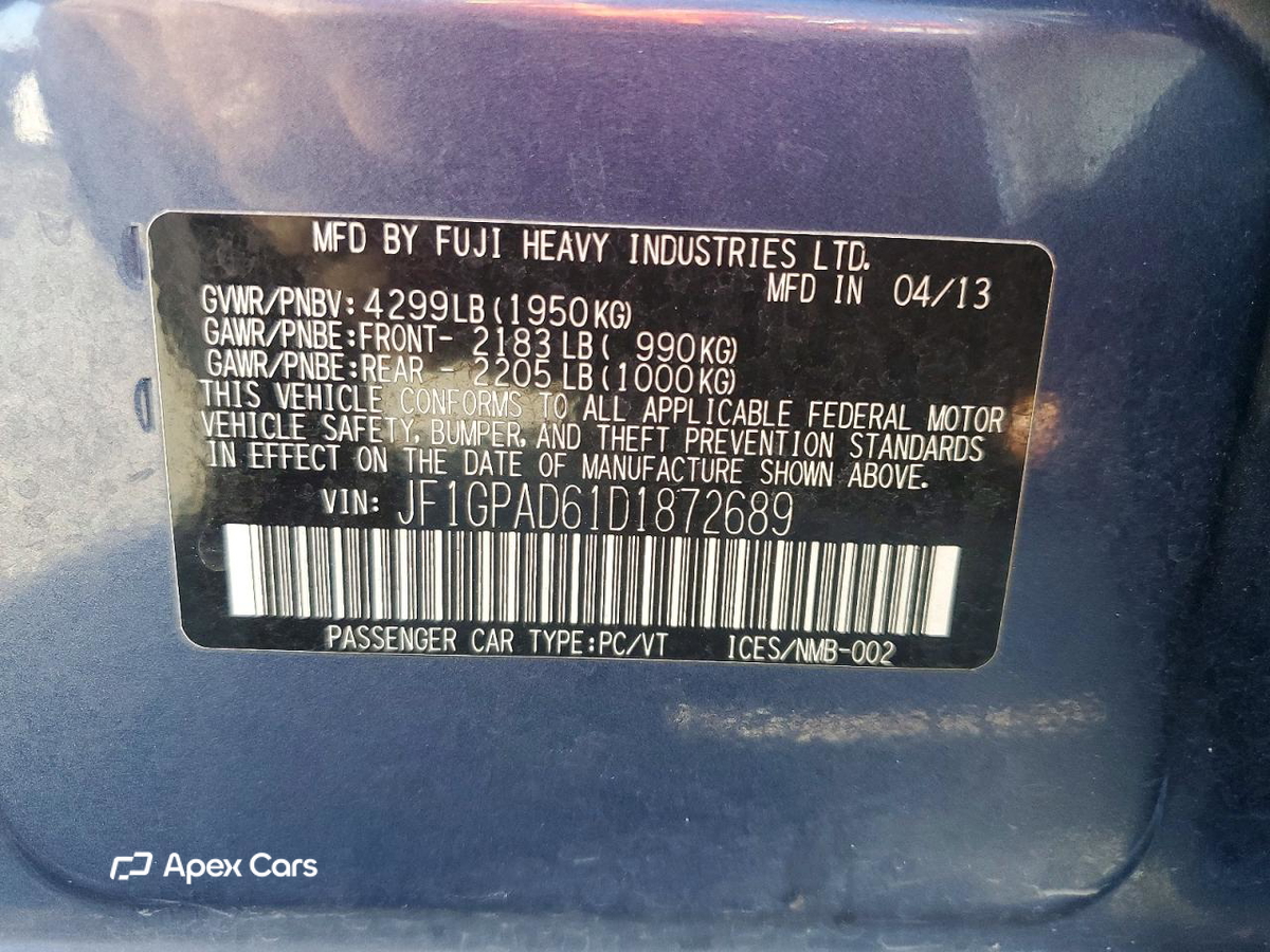 Subaru Impreza 2013