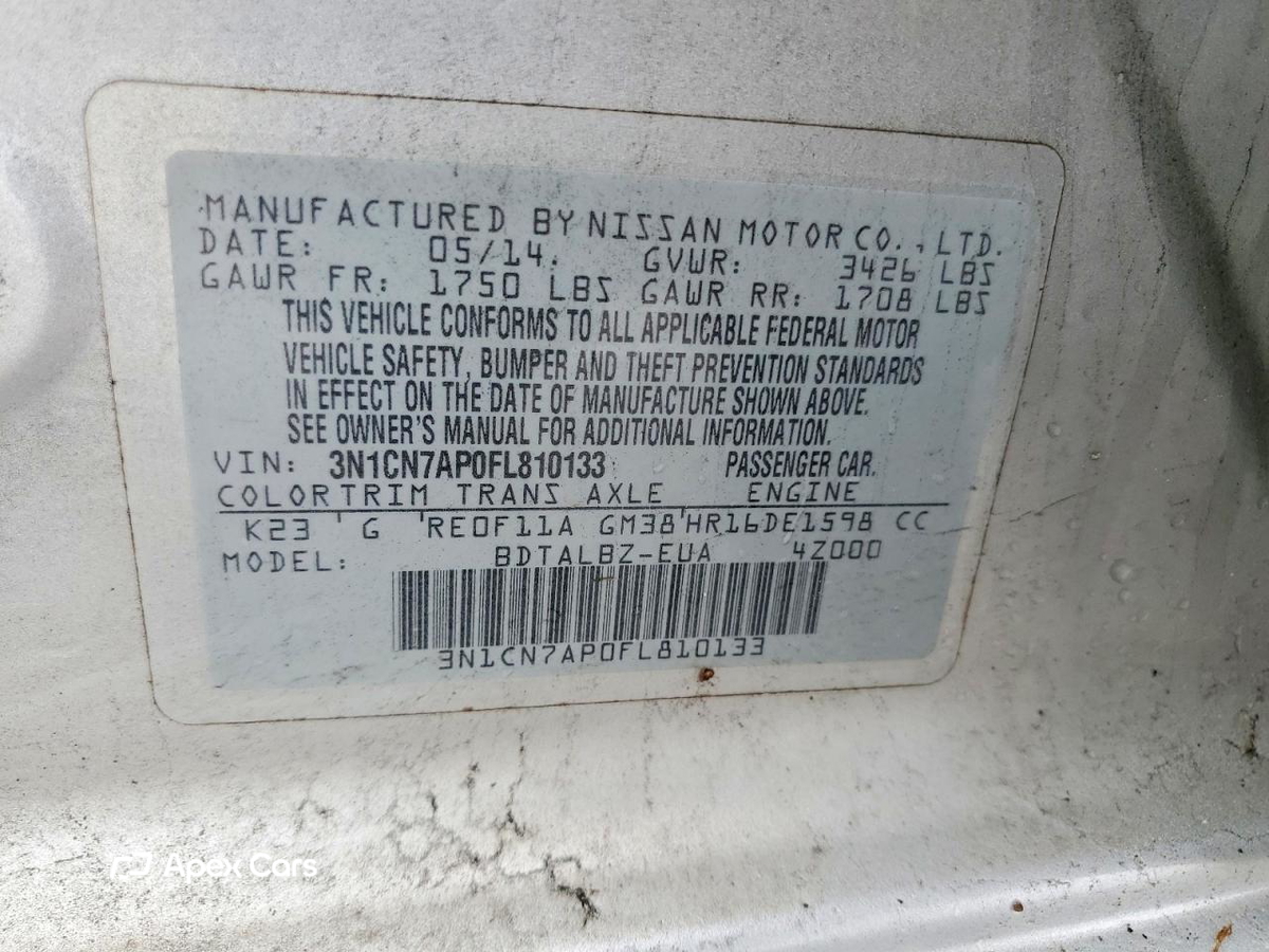 Nissan Versa 2015