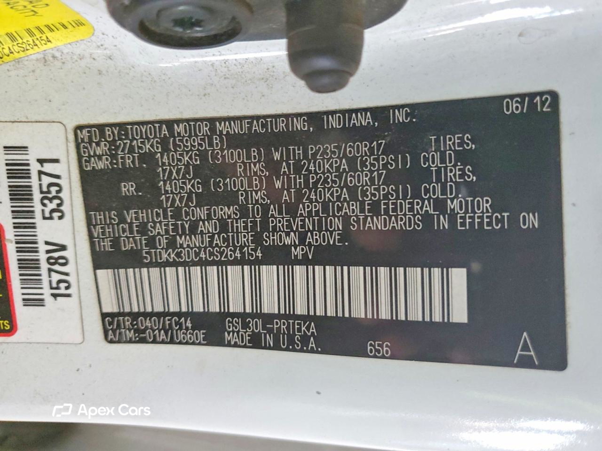 Toyota Sienna 2012