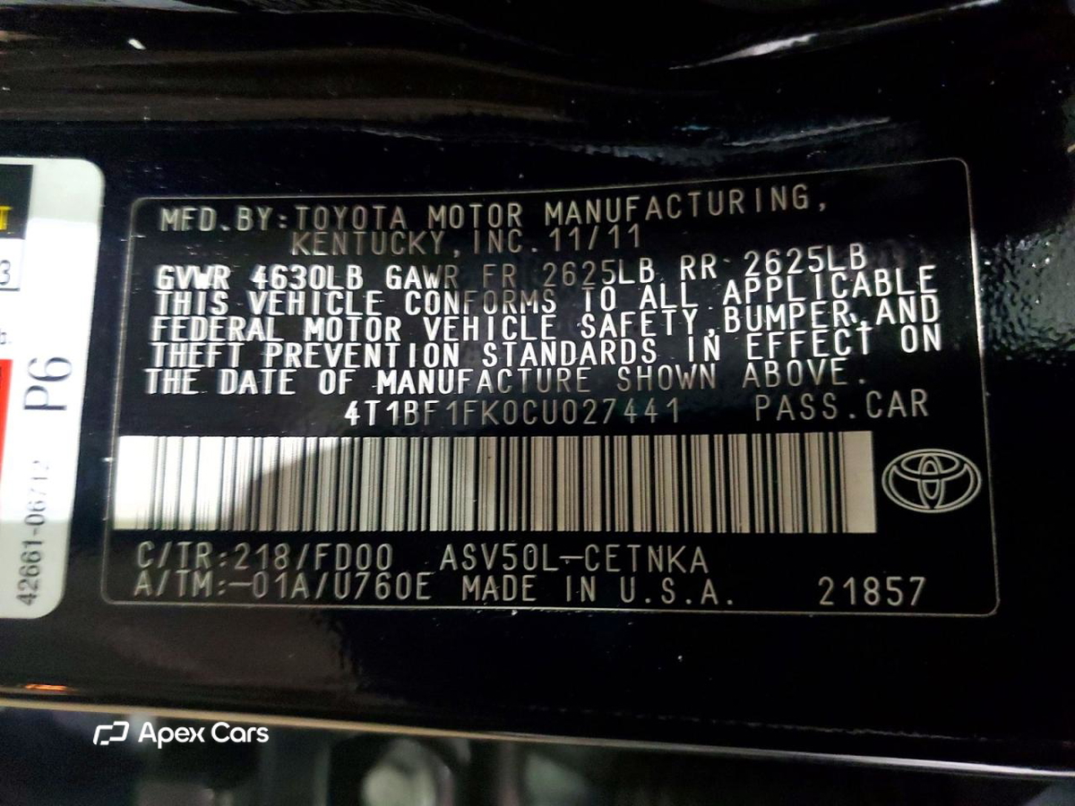 Toyota Camry 2012