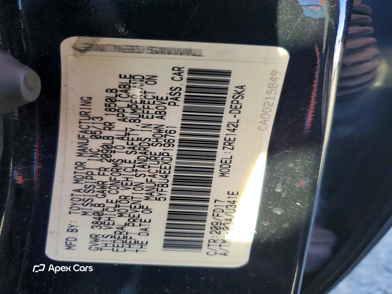 Toyota Corolla 2013