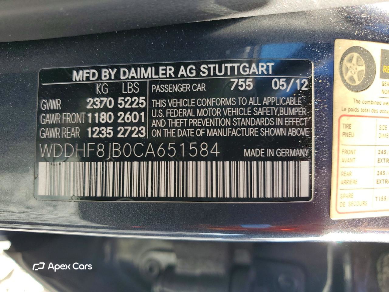 Mercedes-Benz E-klasse 2012