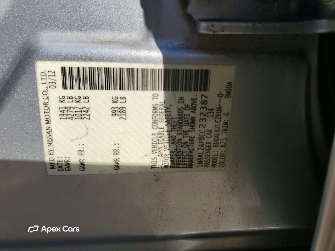 Nissan Altima 2012