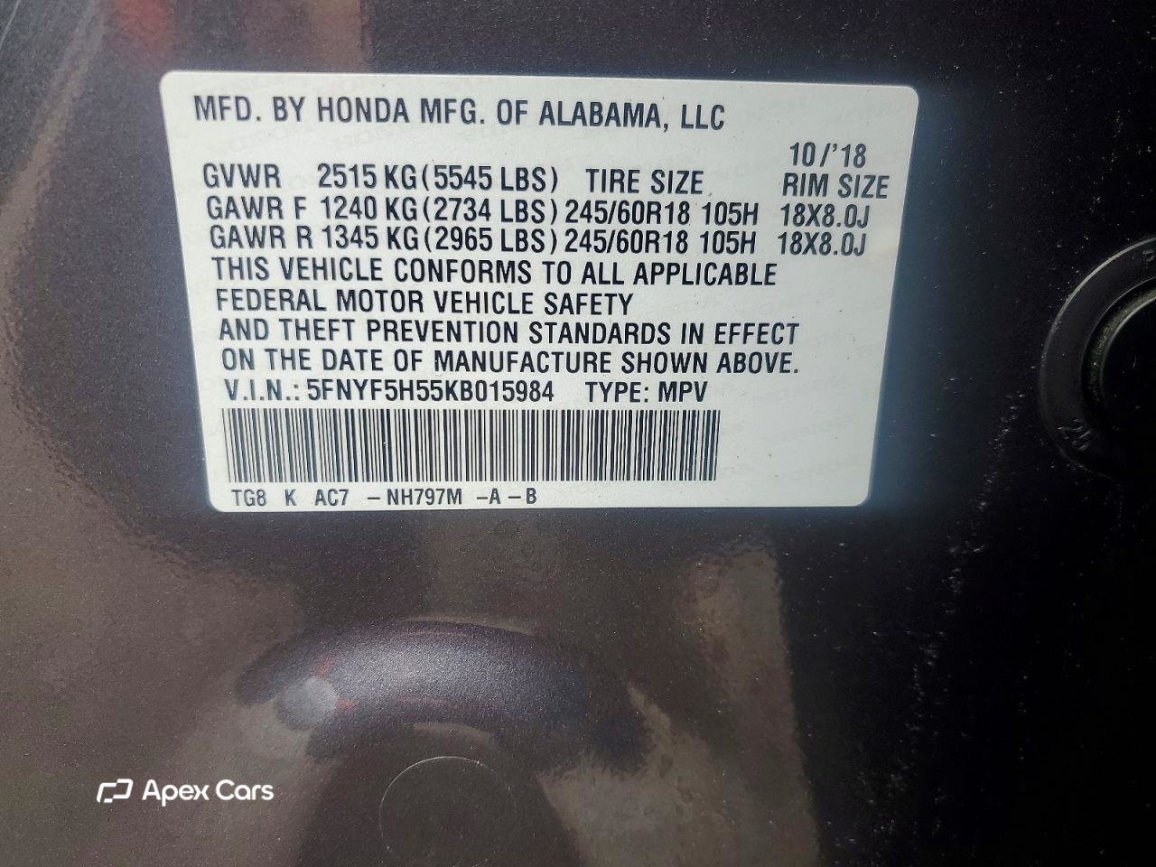 Honda Pilot 2019