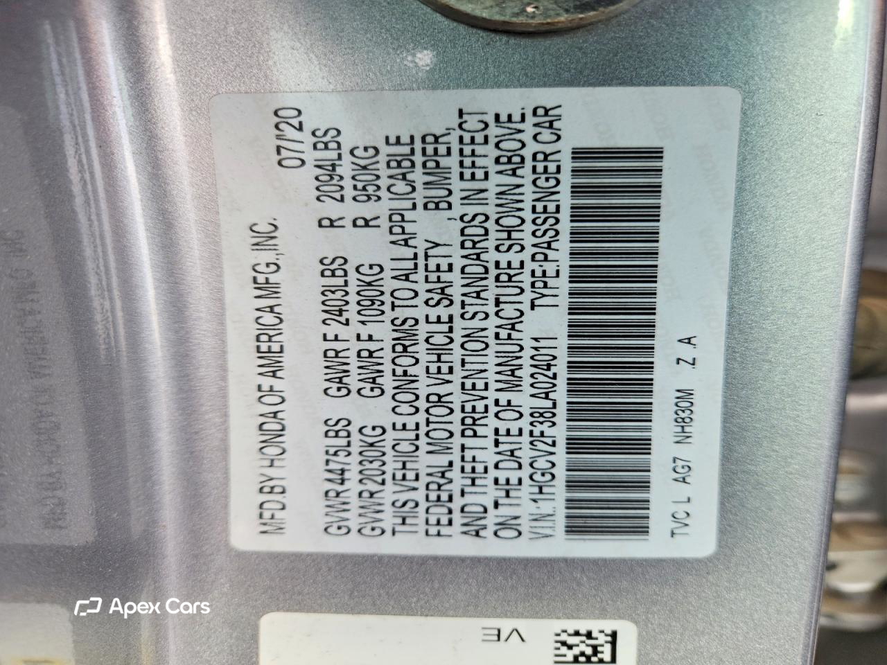 Honda Accord 2020