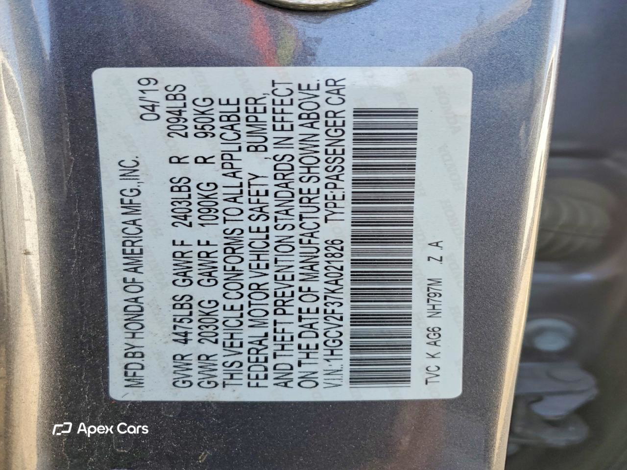 Honda Accord 2019