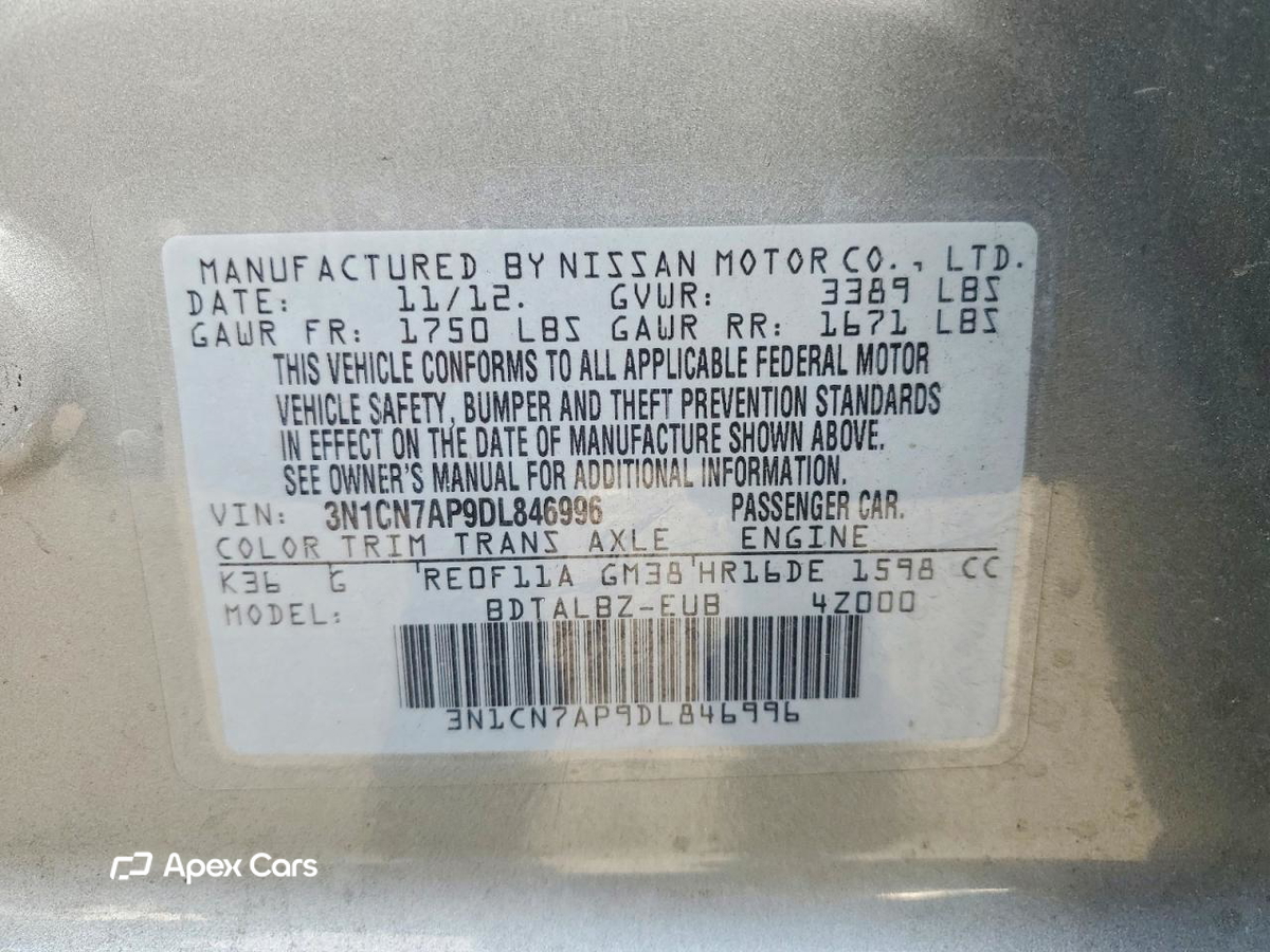 Nissan Versa 2013
