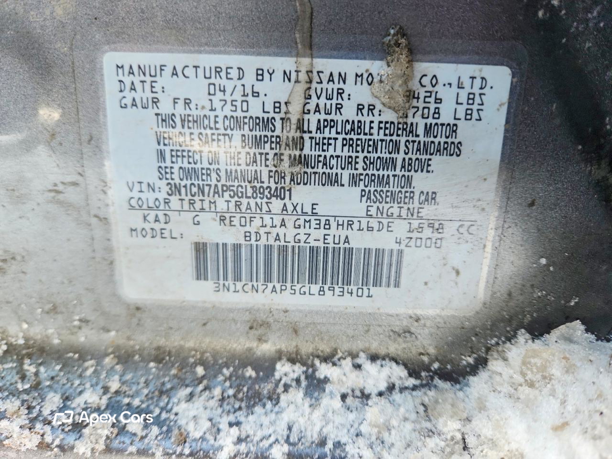 Nissan Versa 2016
