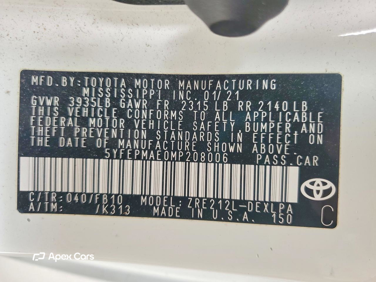 Toyota Corolla 2021