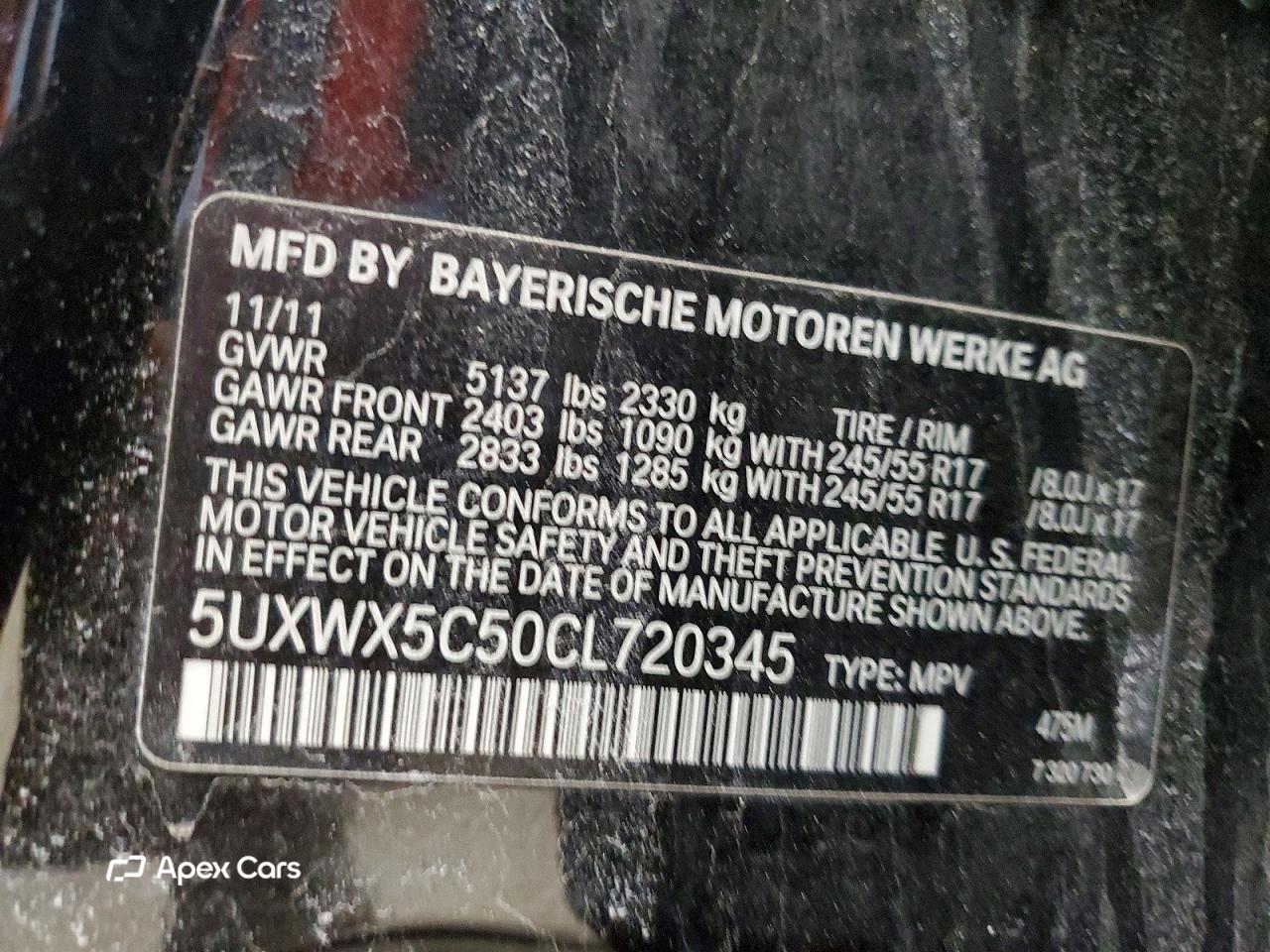 BMW X3 2012