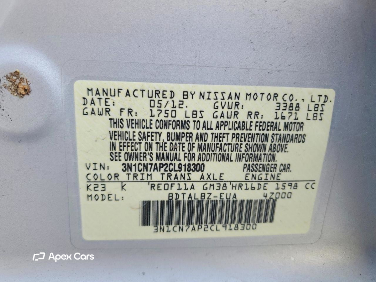 Nissan Versa 2012