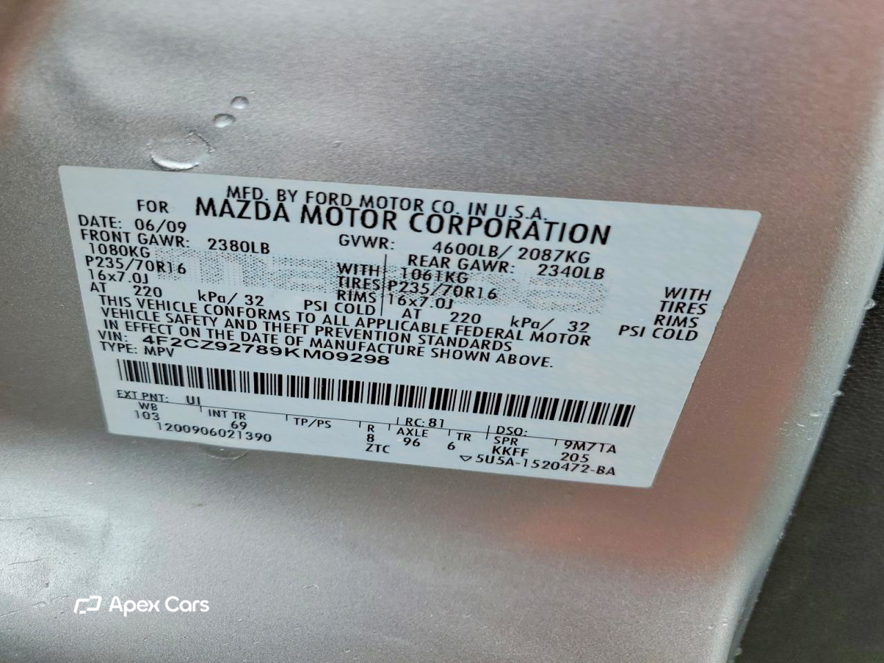 Mazda Tribute 2009