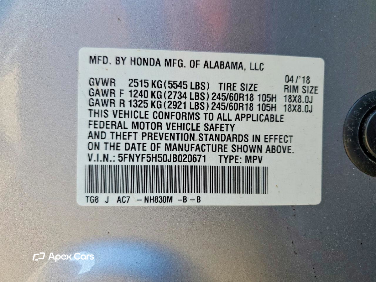 Honda Pilot 2018