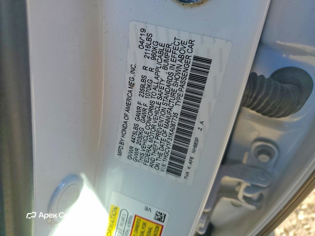 Honda Accord 2019