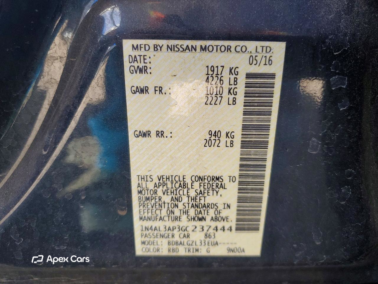 Nissan Altima 2016