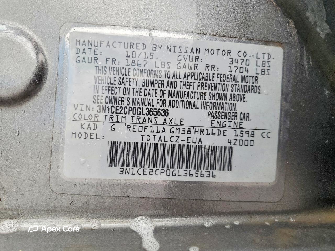 Nissan Versa 2016