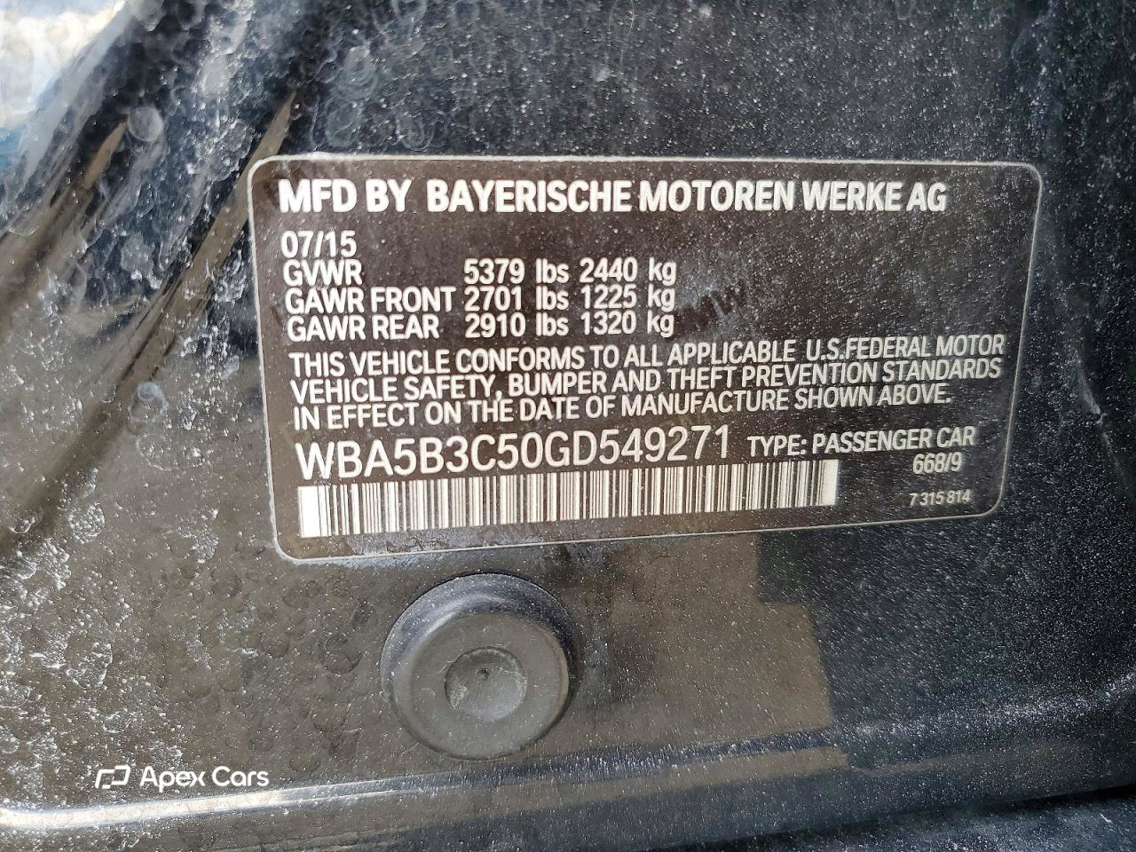 BMW Series 5 2016