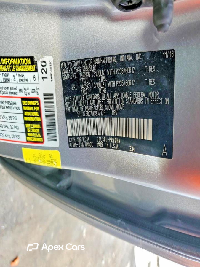 Toyota Sienna 2017