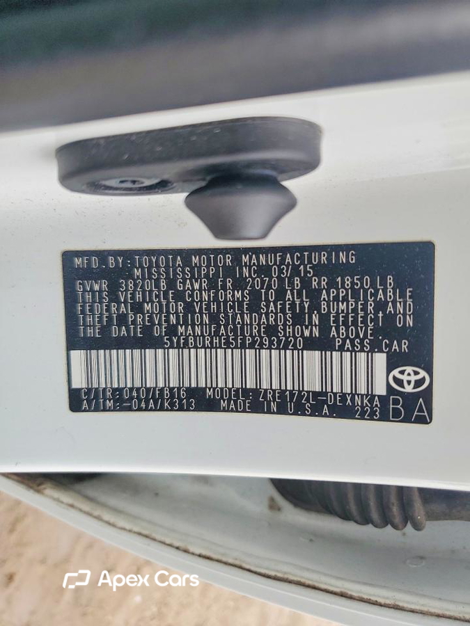 Toyota Corolla 2015