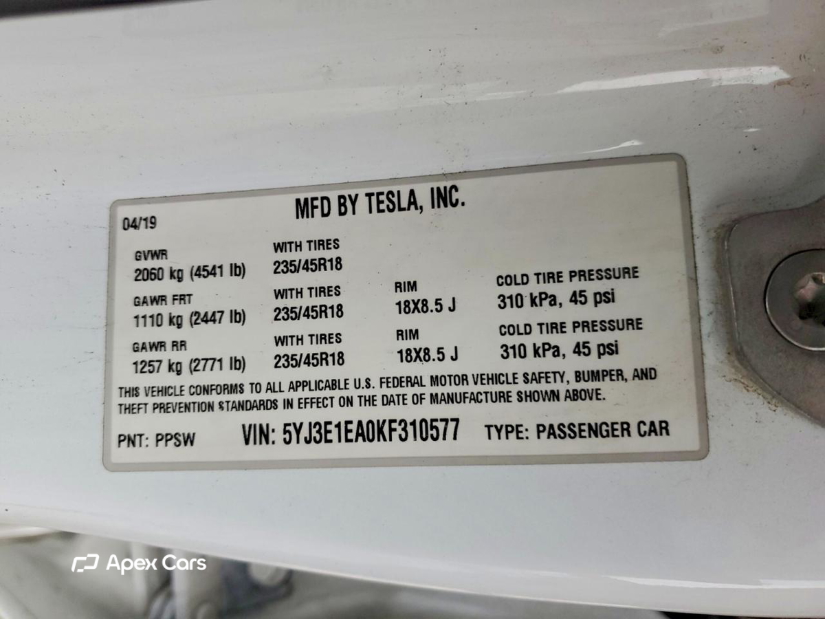 Tesla Model 3 2019