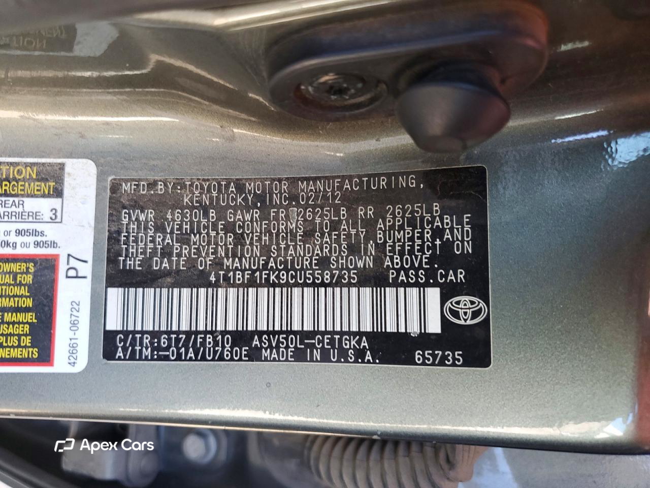 Toyota Camry 2012
