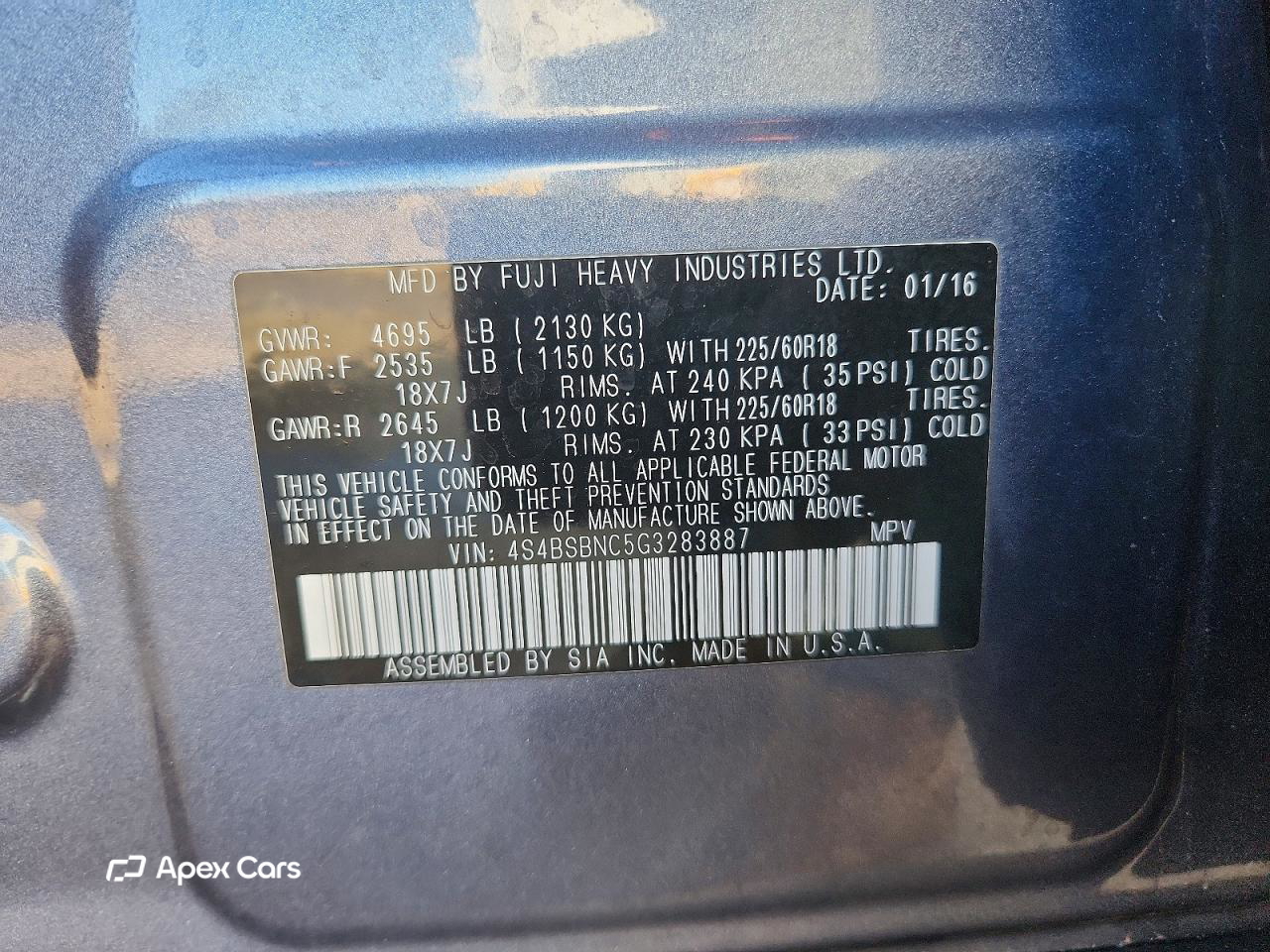 Subaru Legacy 2016