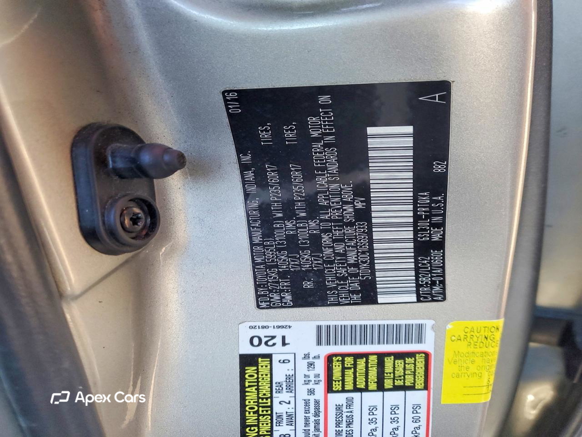 Toyota Sienna 2016