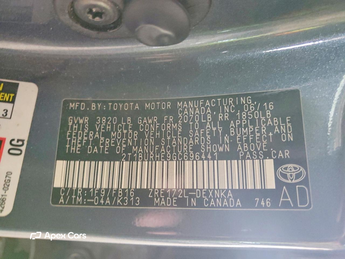Toyota Corolla 2016