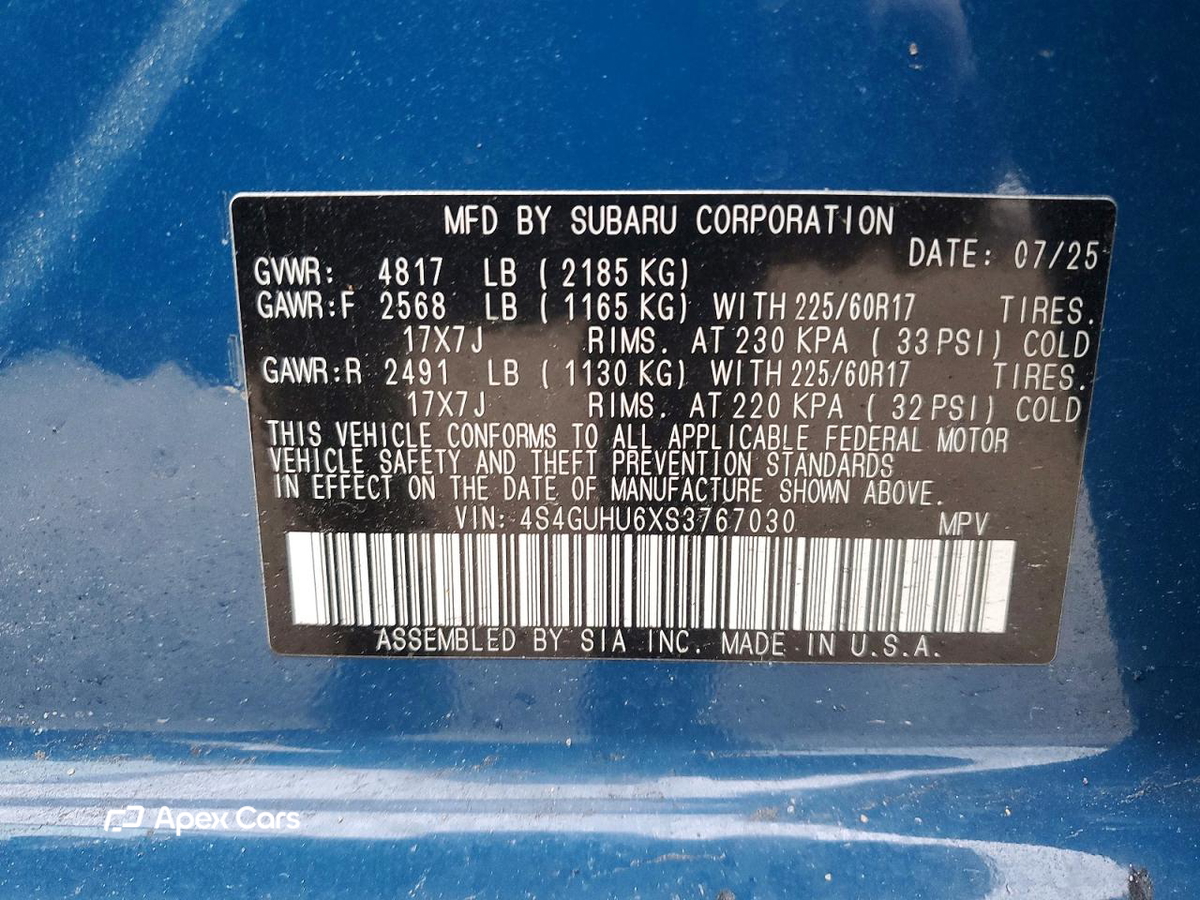 Subaru XV 2025