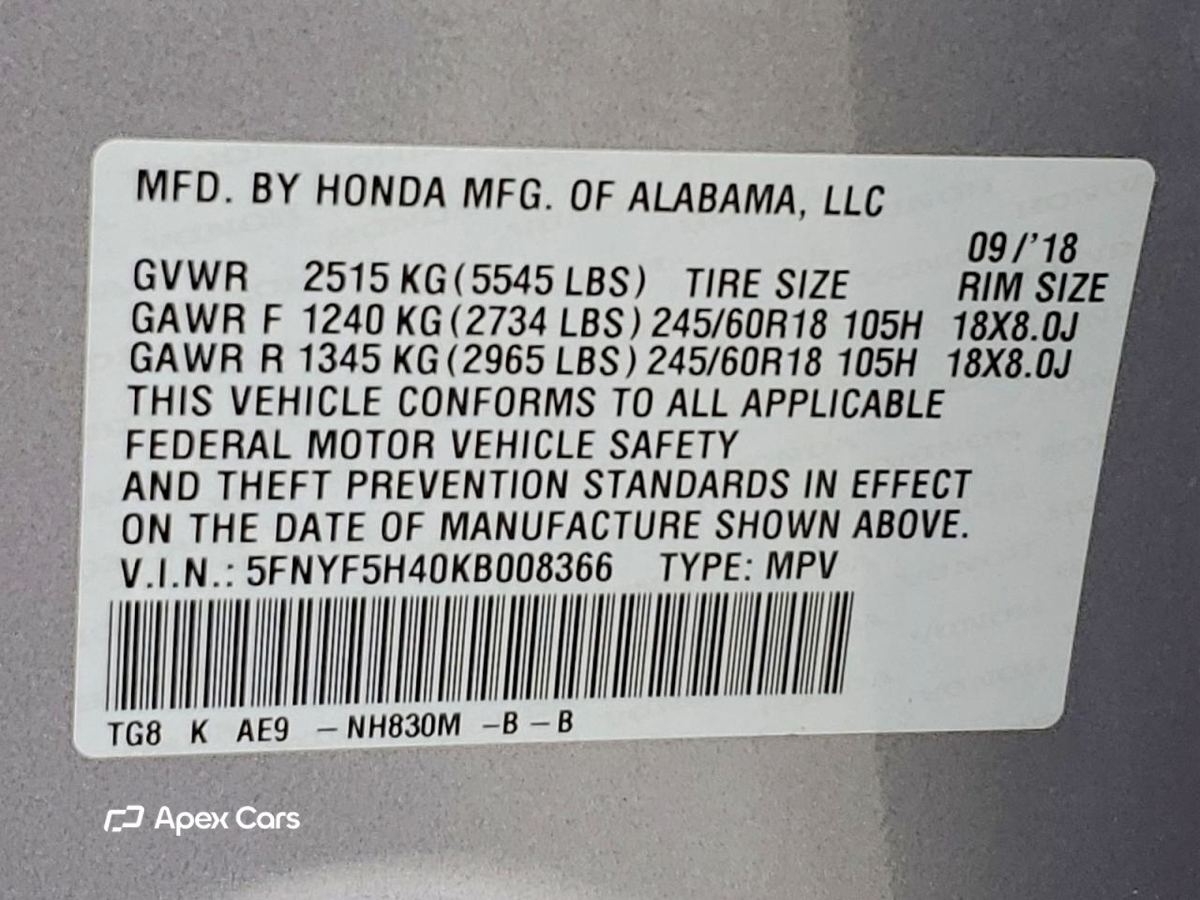 Honda Pilot 2019
