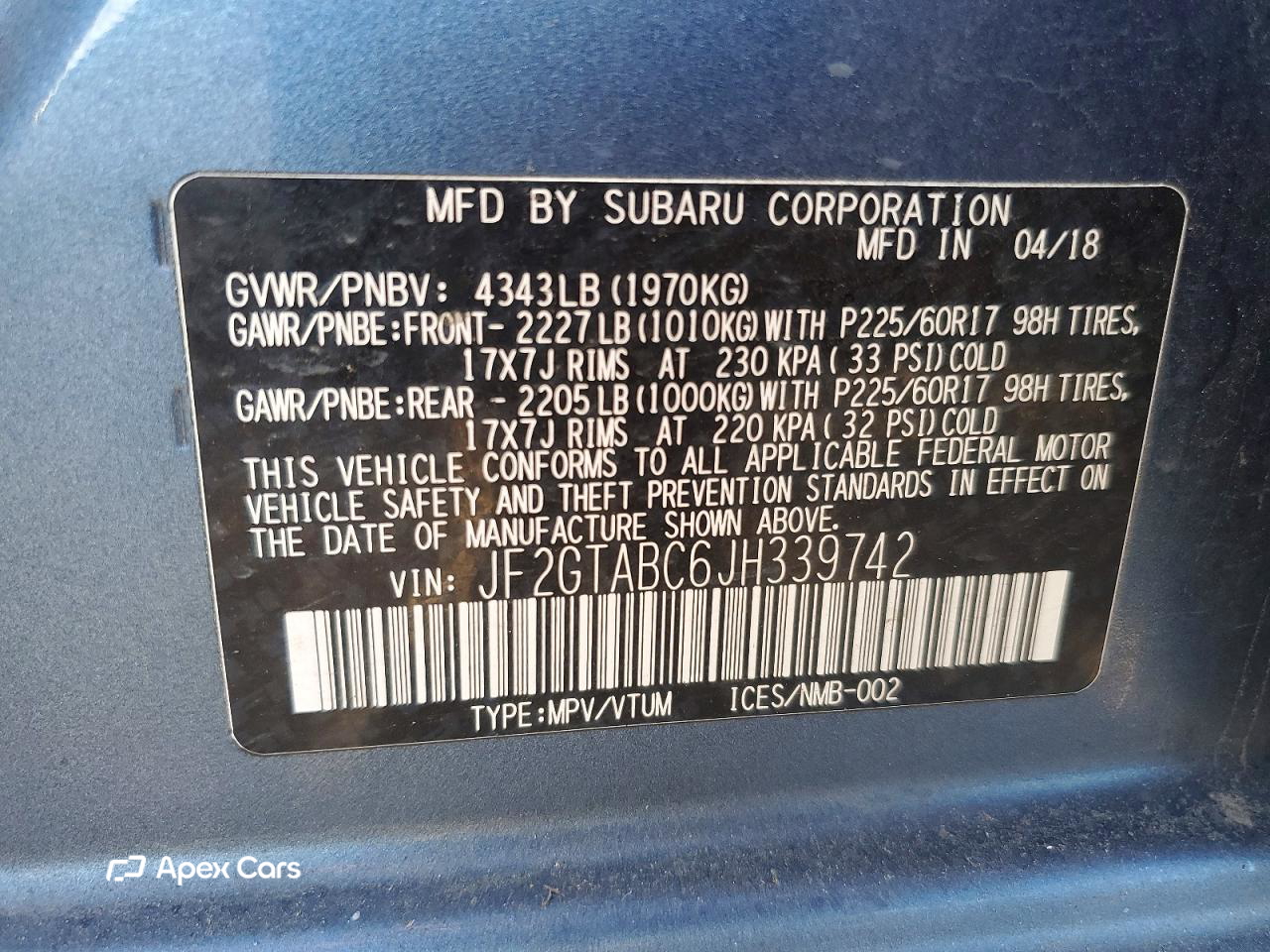 Subaru XV 2018