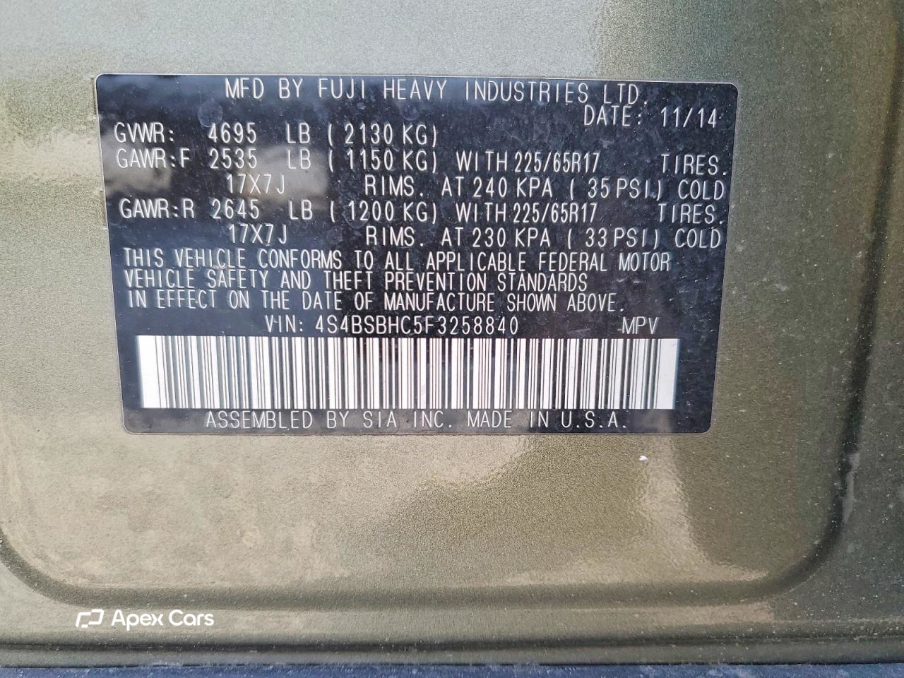 Subaru Legacy 2015