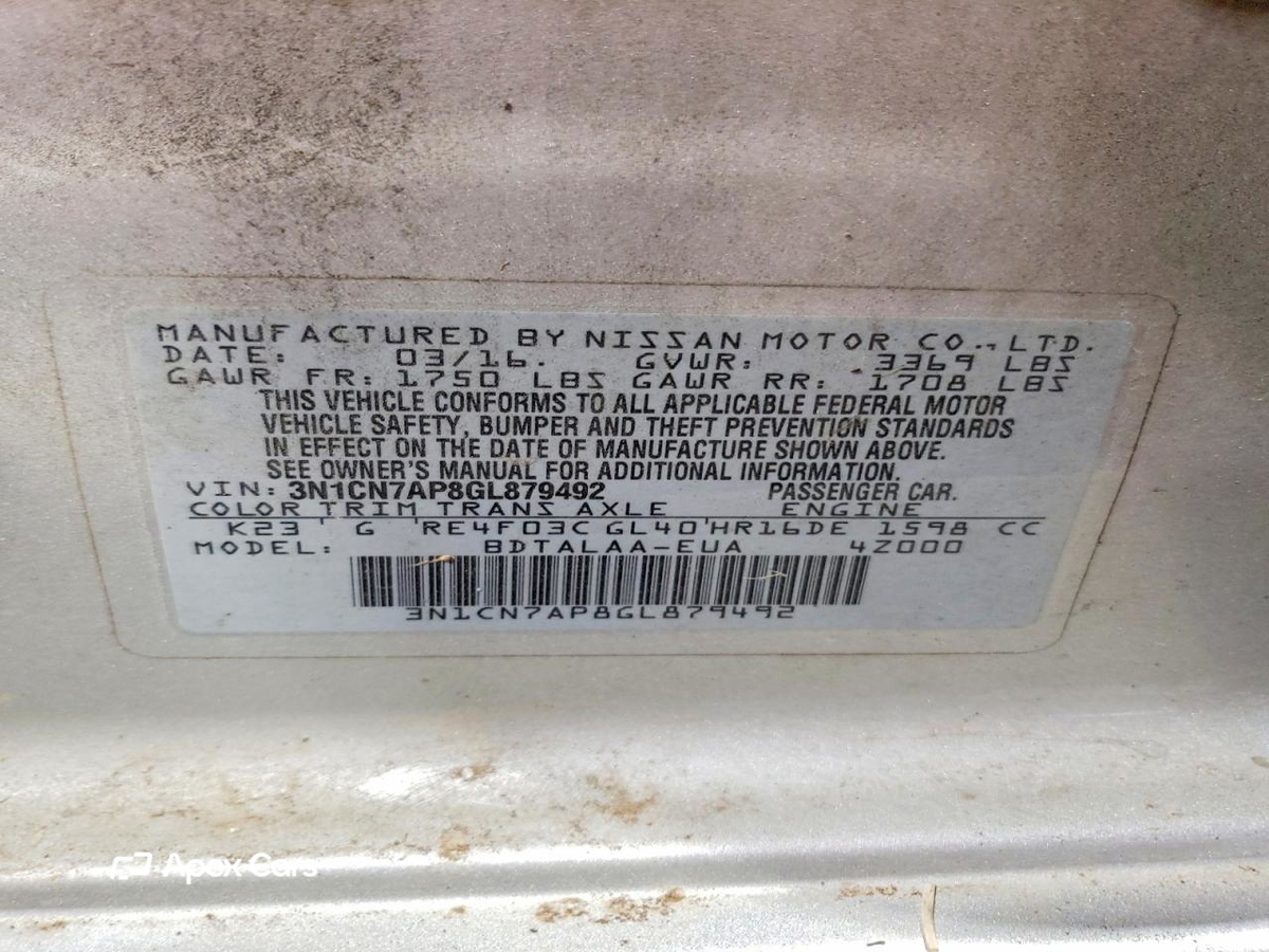 Nissan Versa 2016