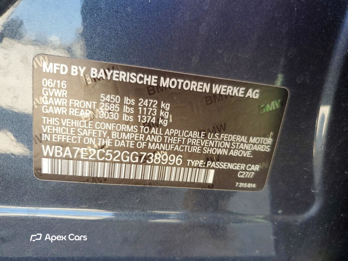 BMW Series 7 2016