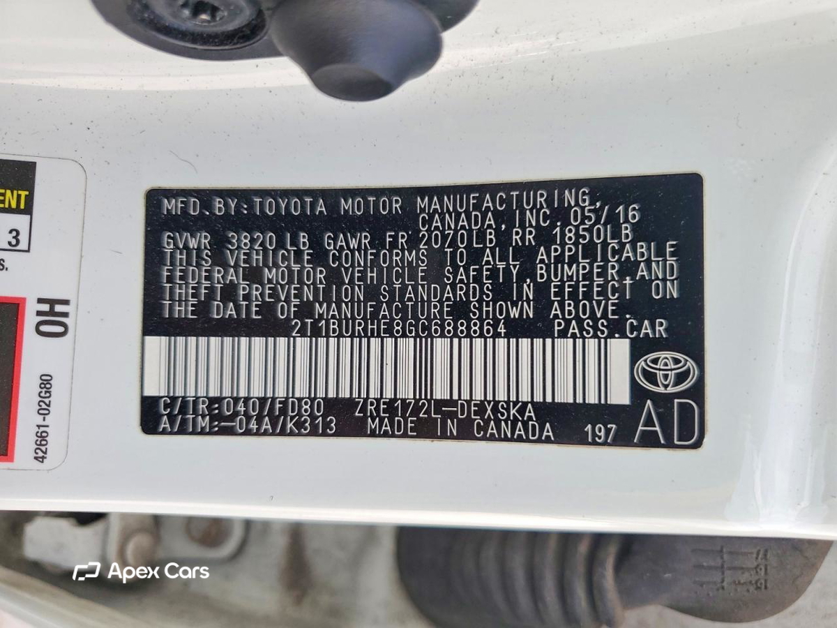 Toyota Corolla 2016