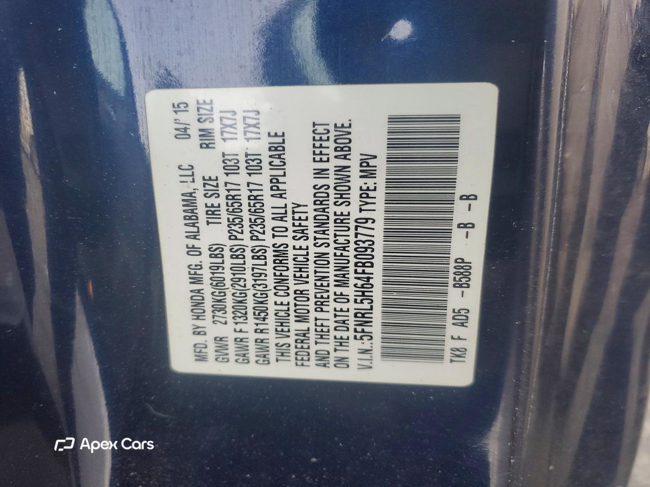 Honda Odyssey 2015