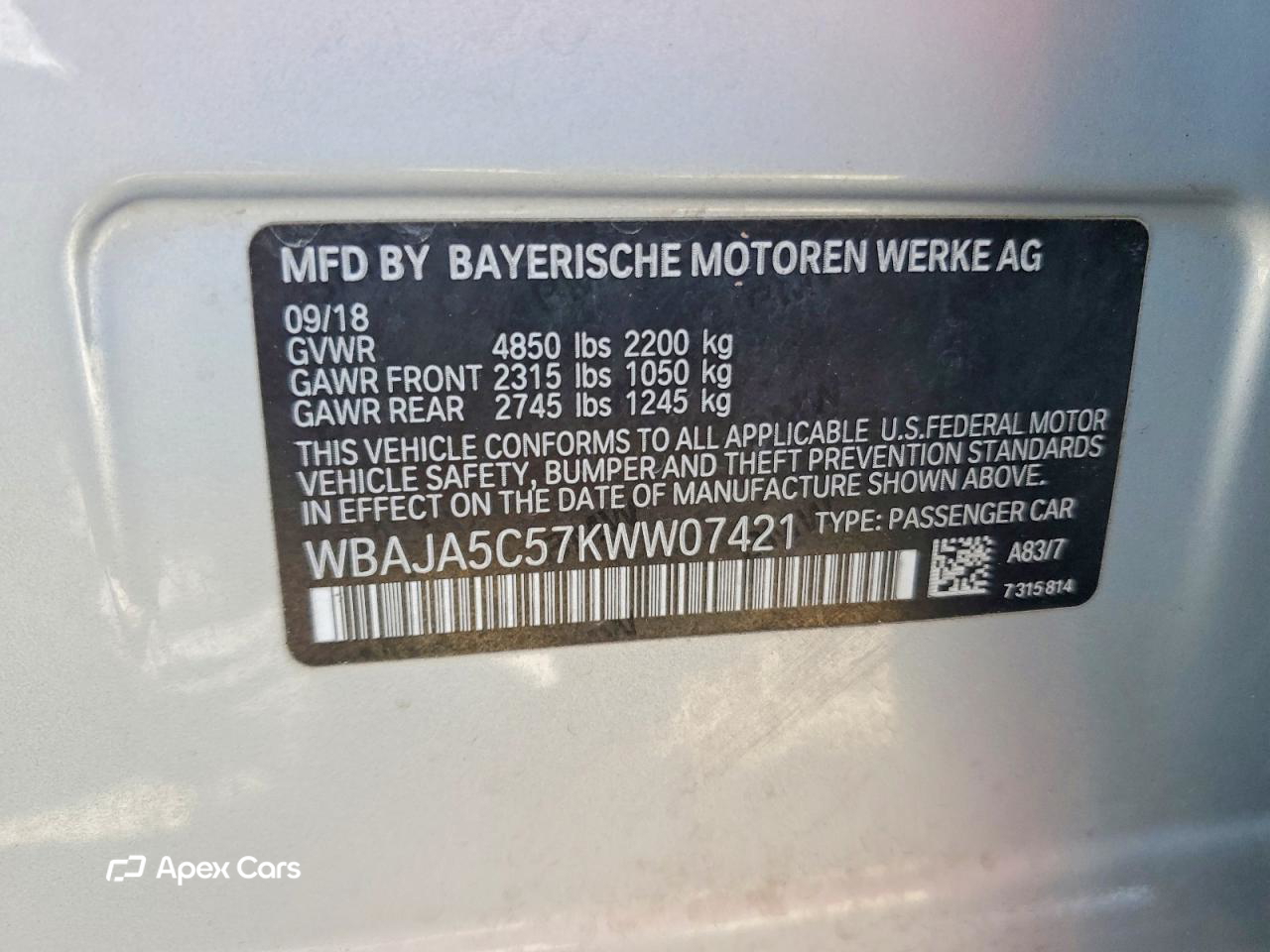BMW Series 5 2019
