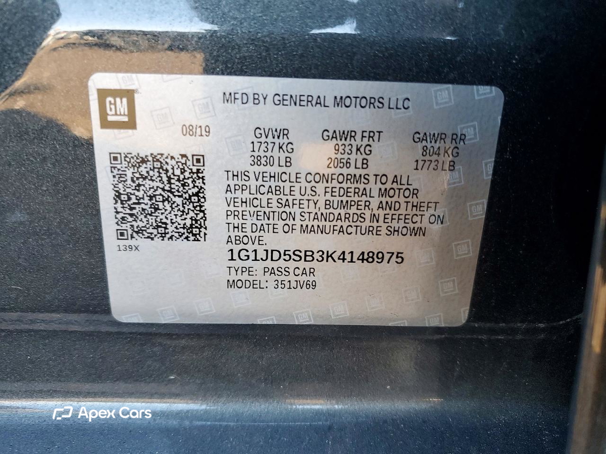 Chevrolet Sonic 2019