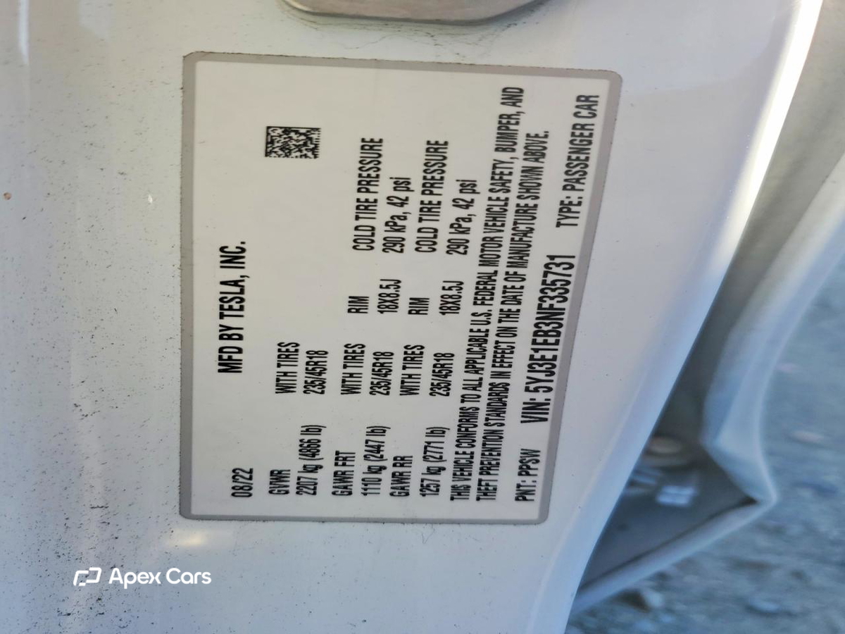 Tesla Model 3 2022