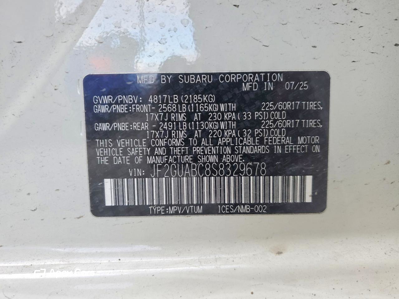 Subaru XV 2025