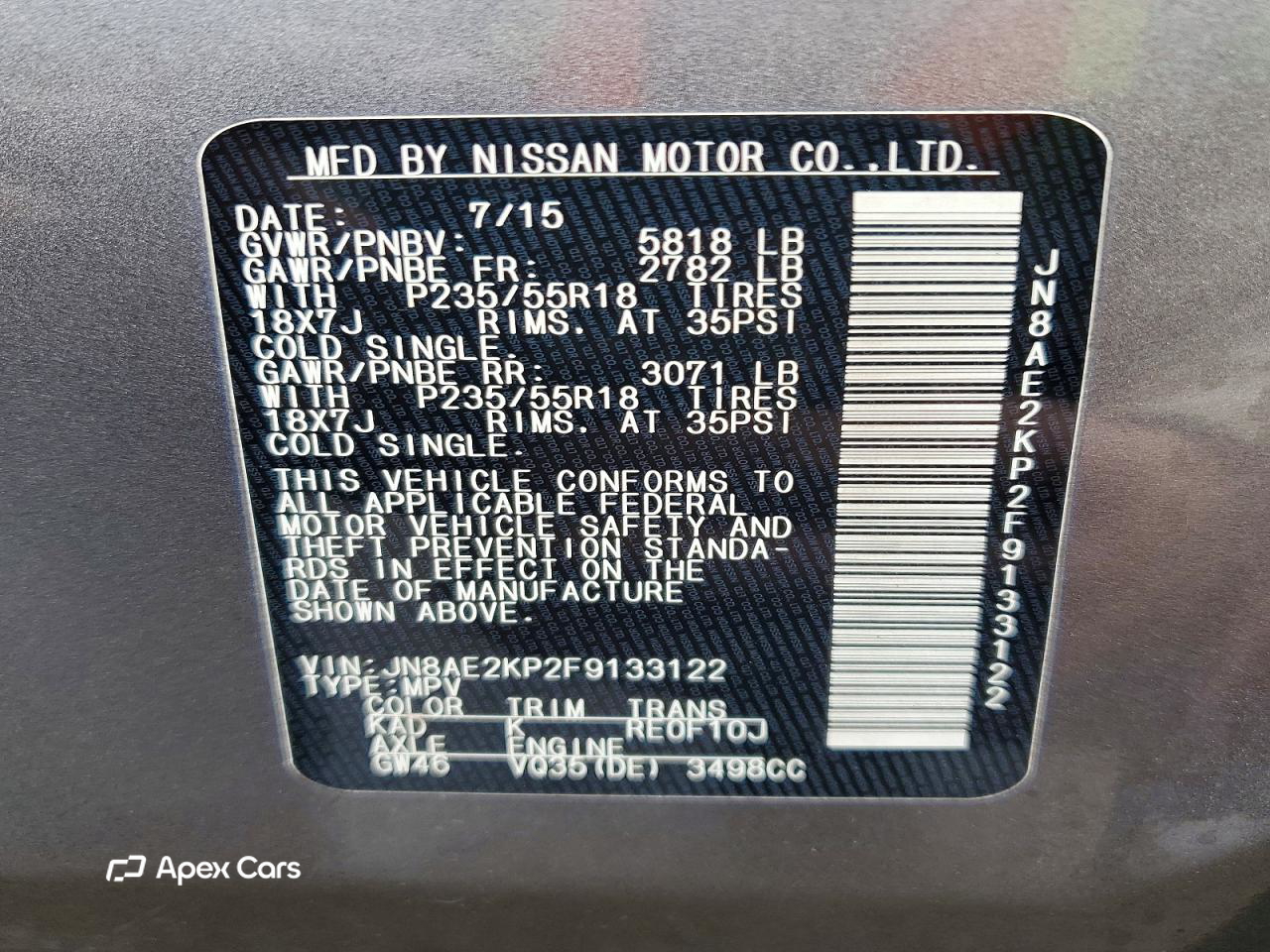 Nissan Quest 2015