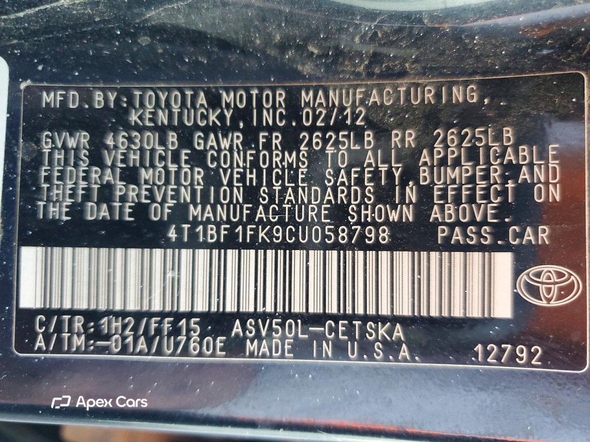 Toyota Camry 2012