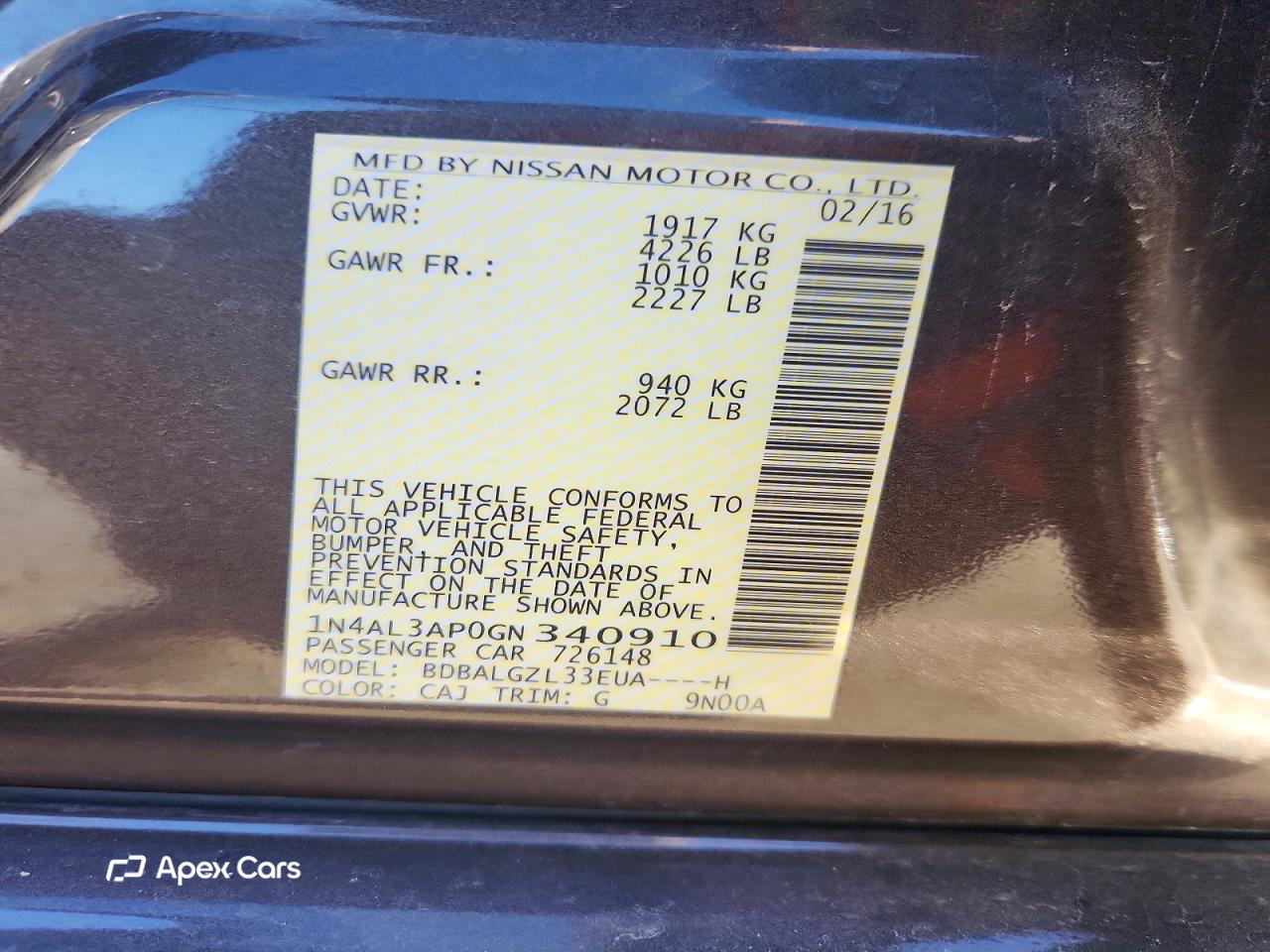Nissan Altima 2016