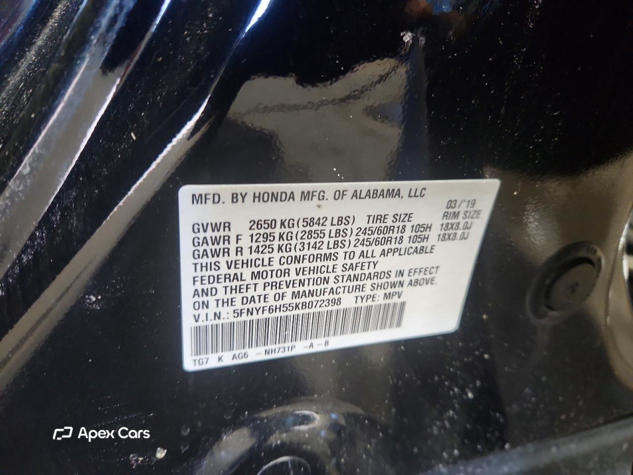 Honda Pilot 2019