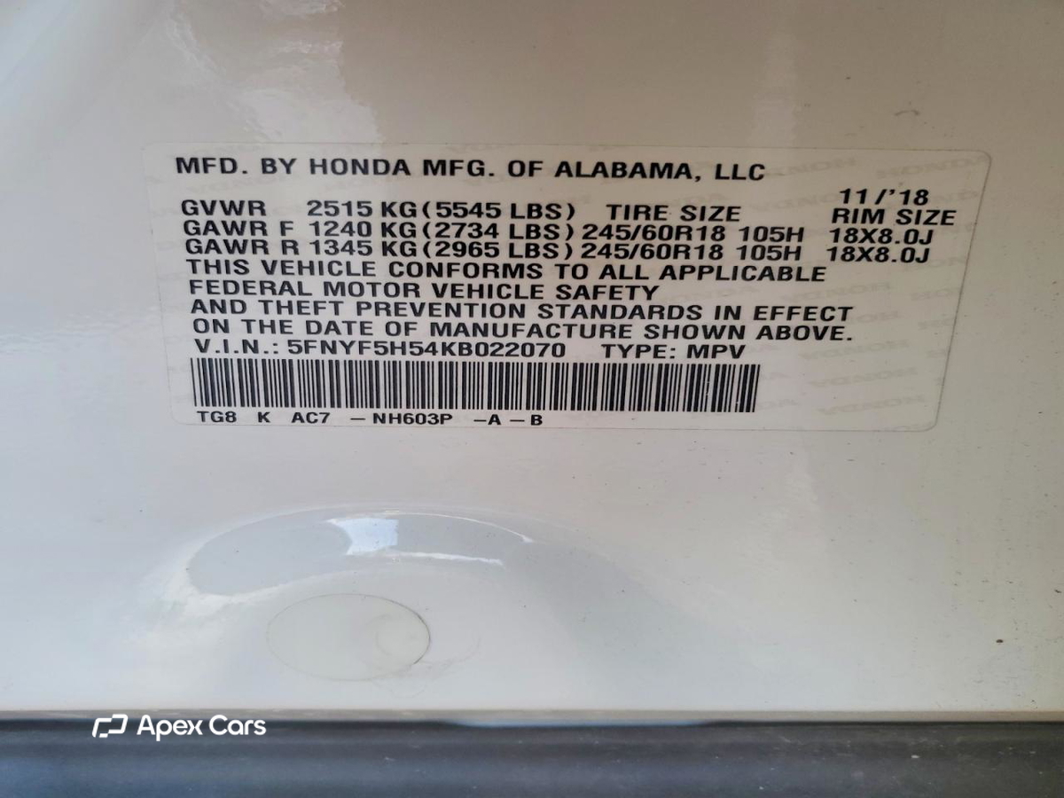 Honda Pilot 2019