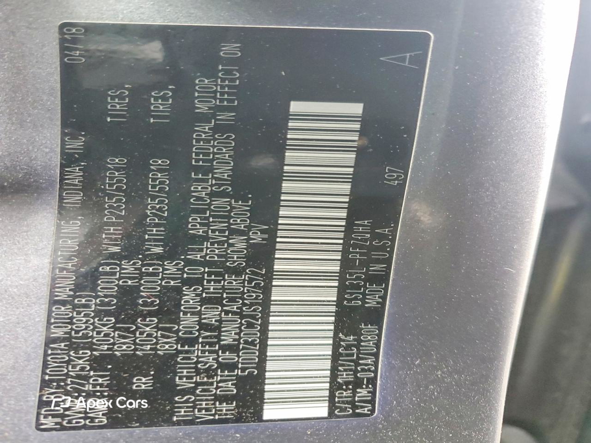 Toyota Sienna 2018
