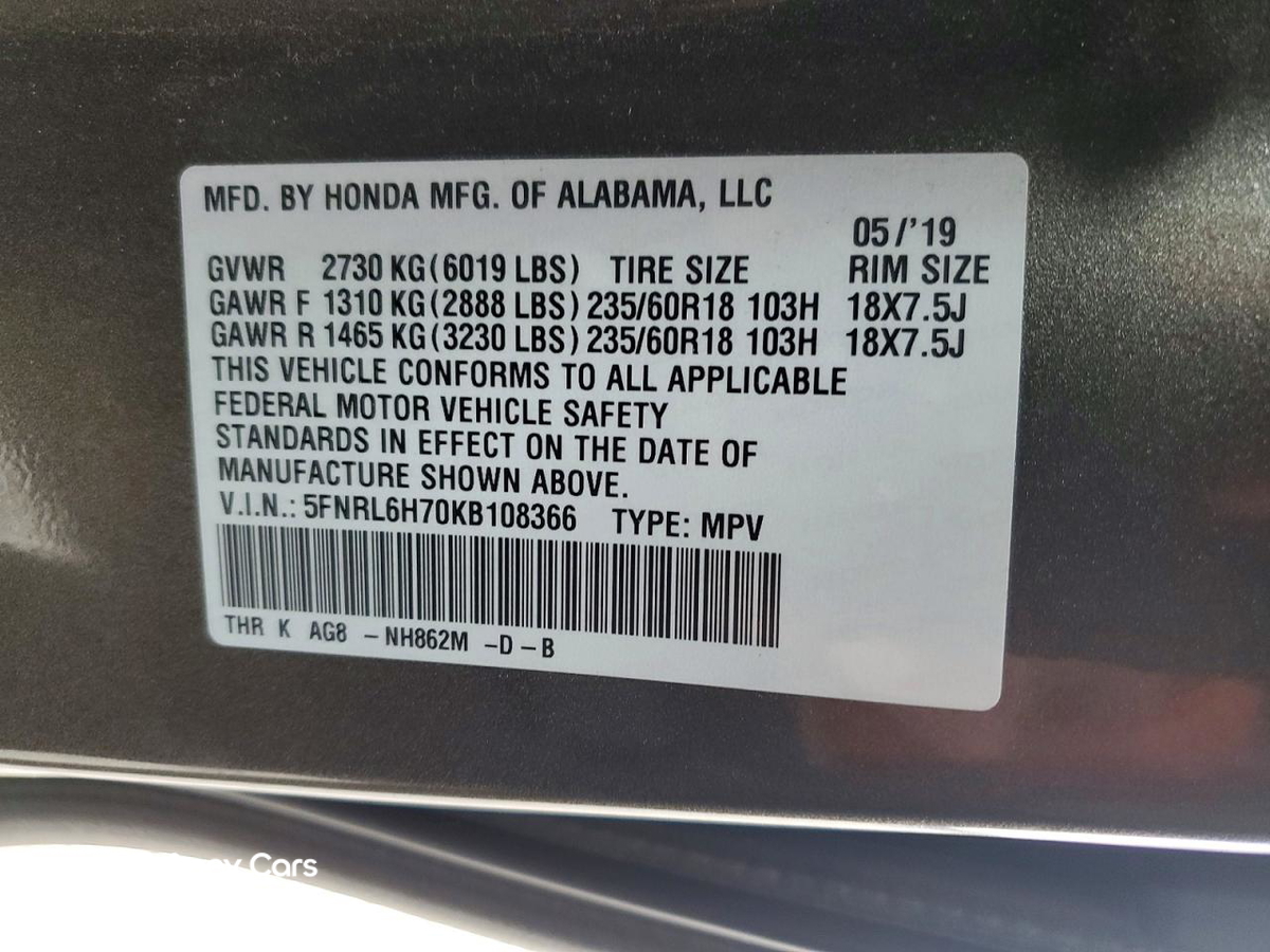 Honda Odyssey 2019