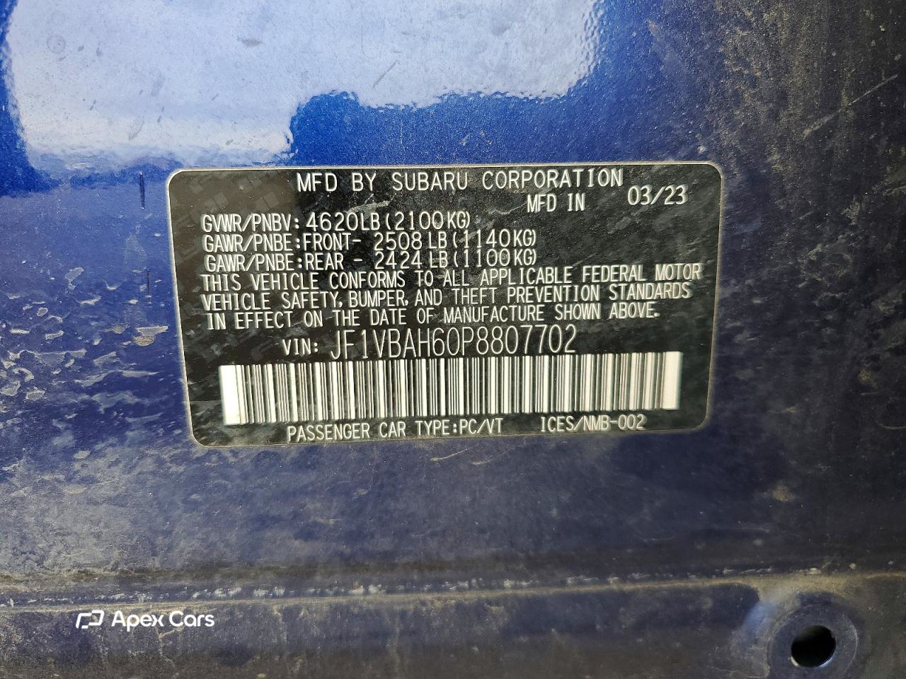 Subaru WRX 2023